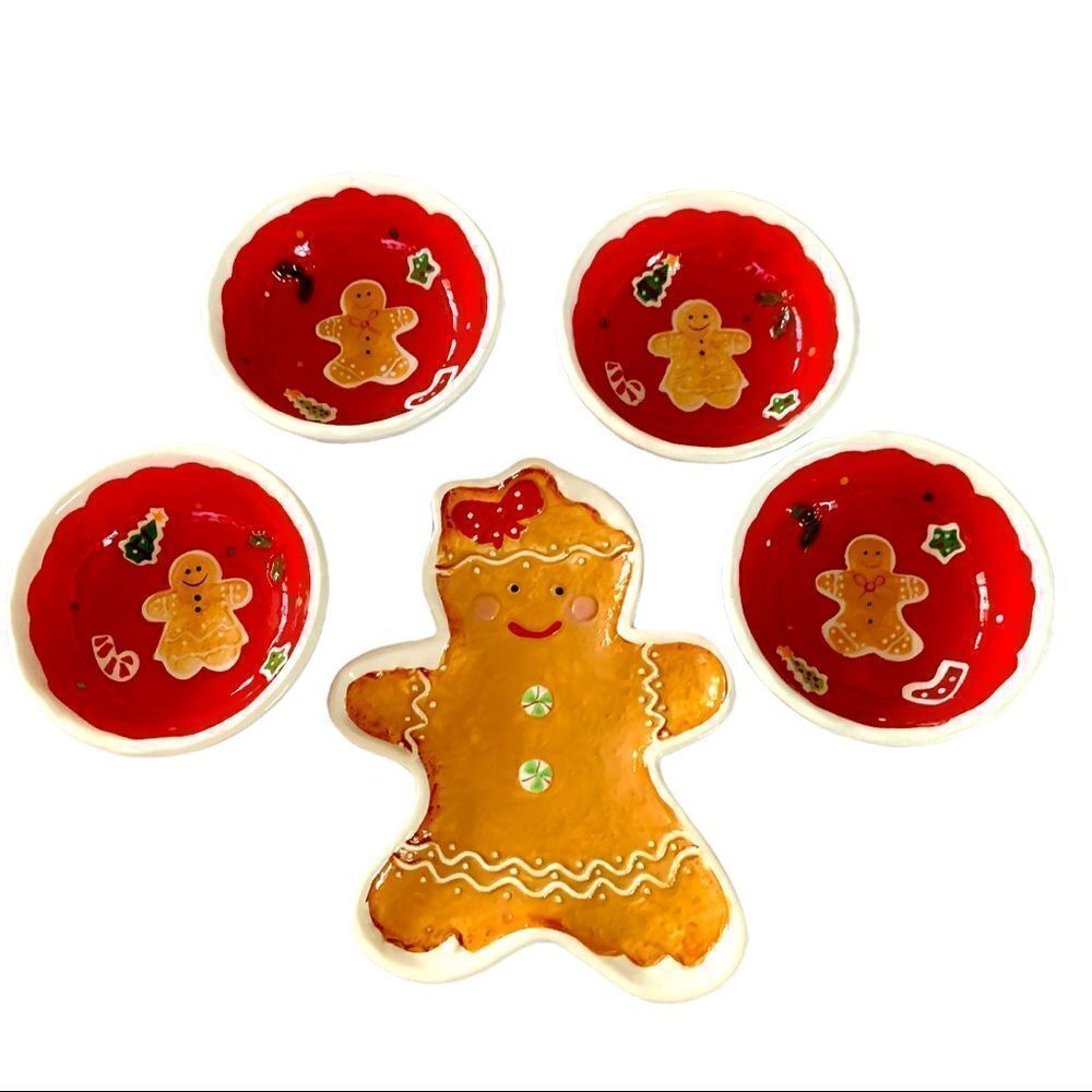 NEW Potter’s Studio Gingerbread Severing Plate & Bowl Sets